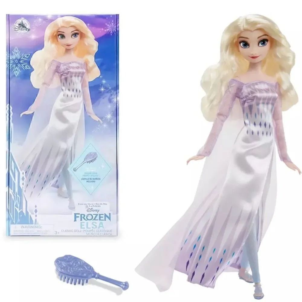 Snow Queen Elsa Classic Doll & Hairbrush Frozen 2 Disney 11.5” NEW NIB Sealed